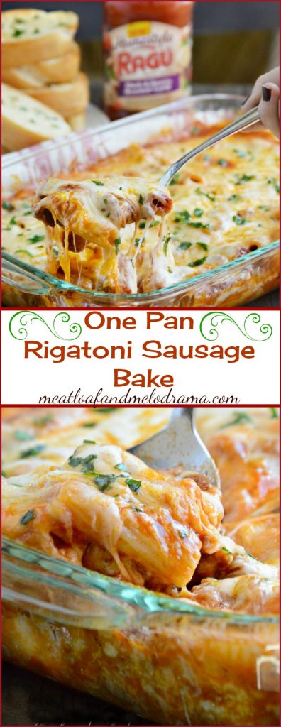 One Pan Rigatoni Sausage Bake - Meatloaf and Melodrama