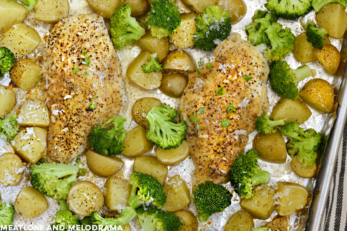 Sheet Pan Mini Meatloaves with Crispy Broccoli and Mustard Glazed Potatoes  Recipe