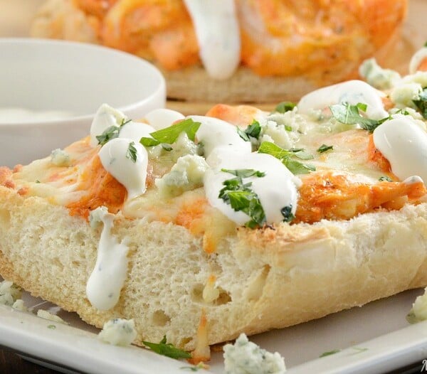 easy-buffalo-chicken-french-bread-pizza-ranch-gorgonzola-cheese-recipe-meatloafandmelodrama.com