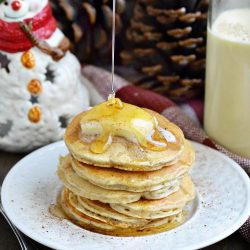 easy-eggnog-pancakes-honey-drizzle