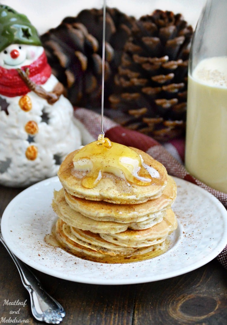 easy-eggnog-pancakes-honey-drizzle