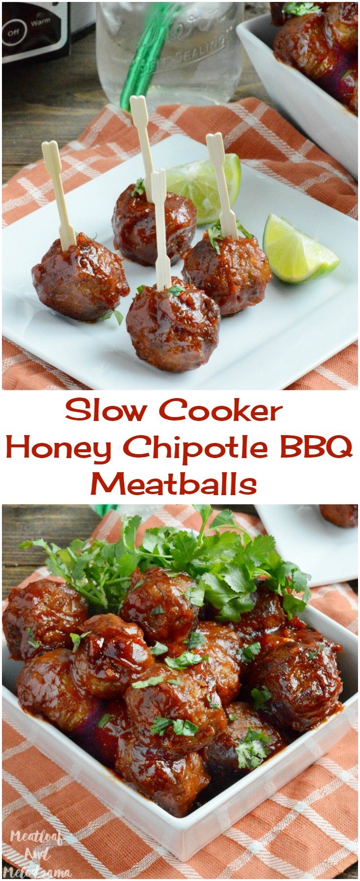 Slow Cooker Honey Chipotle BBQ Meatballs - Meatloaf and ...
