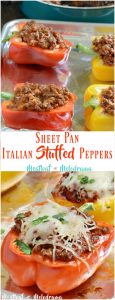 Sheet Pan Italian Stuffed Peppers - Meatloaf and Melodrama