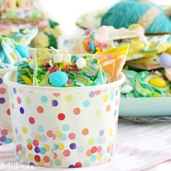 easter bunny tail candy bark