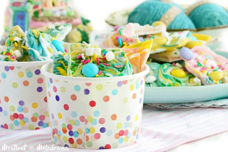 easter bunny tail candy bark
