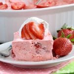 easy strawberry jello fruit salad on plate