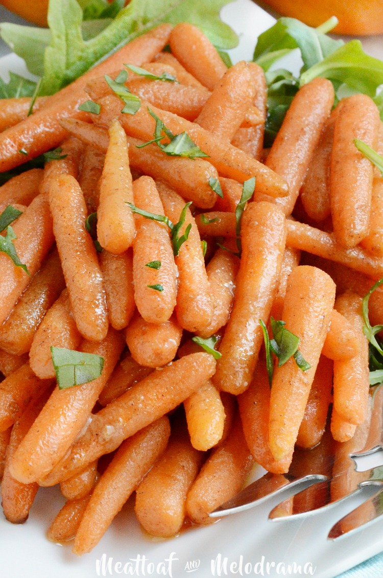 orange ginger glazed carrots for Easter