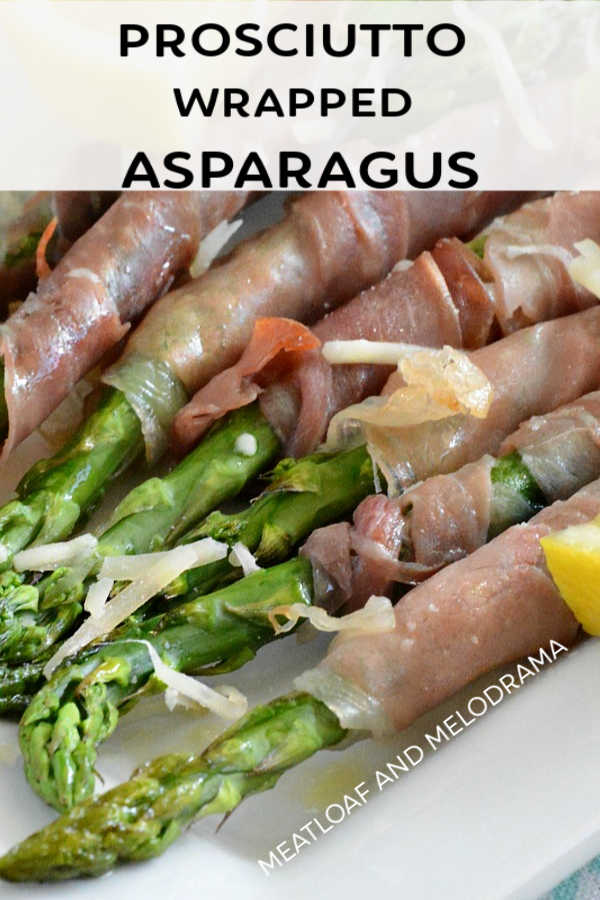 asparagus wrapped with prosciutto and topped with parmesan cheese