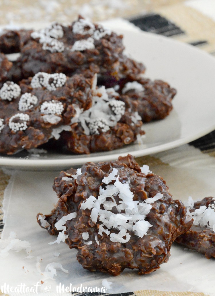 no bake chocolate oatmeal cookies with coconut flakes recipe