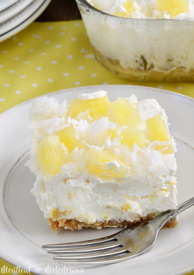 No Bake Pineapple Dream Dessert - Meatloaf and Melodrama