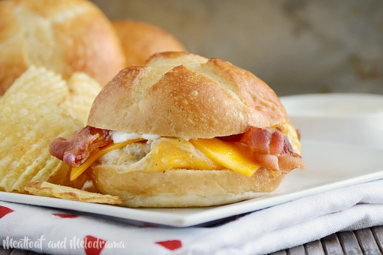 crock-pot chicken bacon ranch sliders