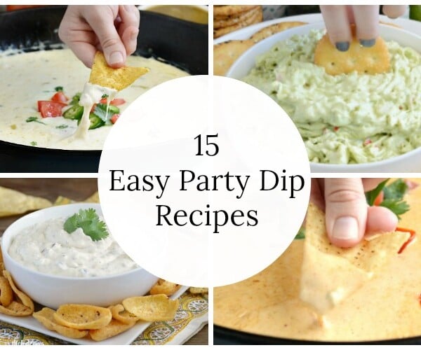 15 easy party dip recipes wide collage