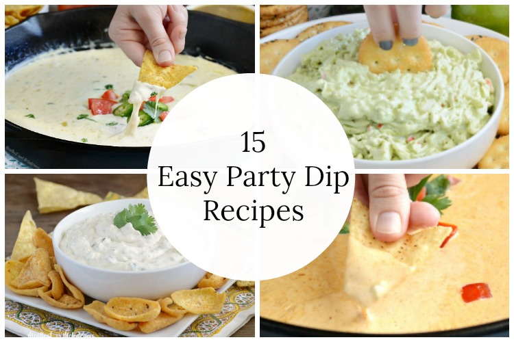 15 easy party dip recipes wide collage