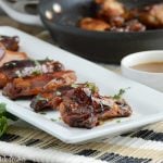 sticky pineapple teriyaki chicken wings on platter reicpe