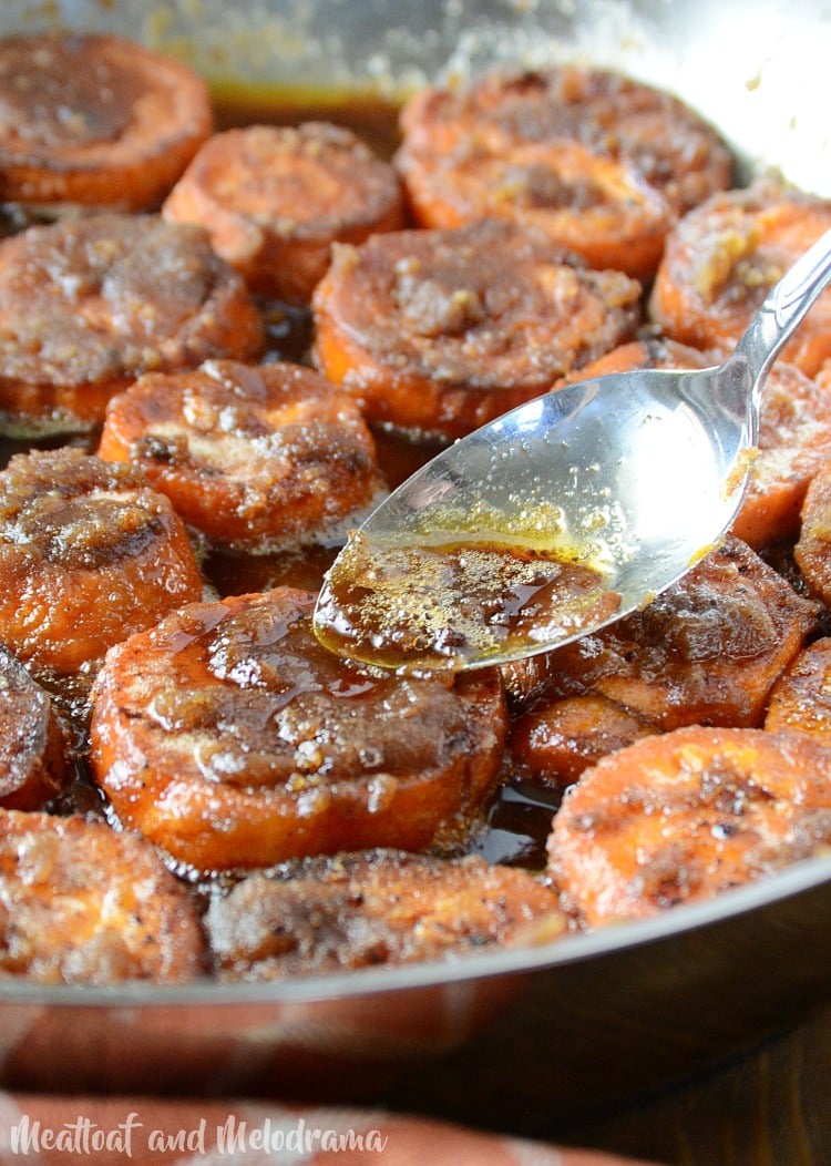easy stove top candied yams with brown sugar butter sauce