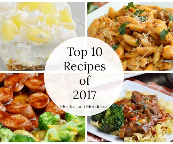 top 10 recipe posts of 2017 collage