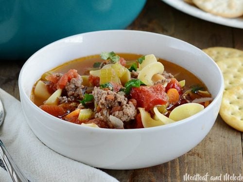 Beef Noodle Soup - Meatloaf and