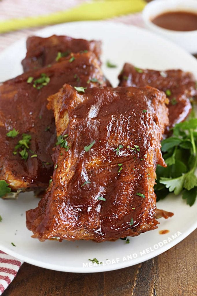 baby back pork ribs on platter