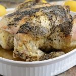 instant pot whole chicken in serving dish