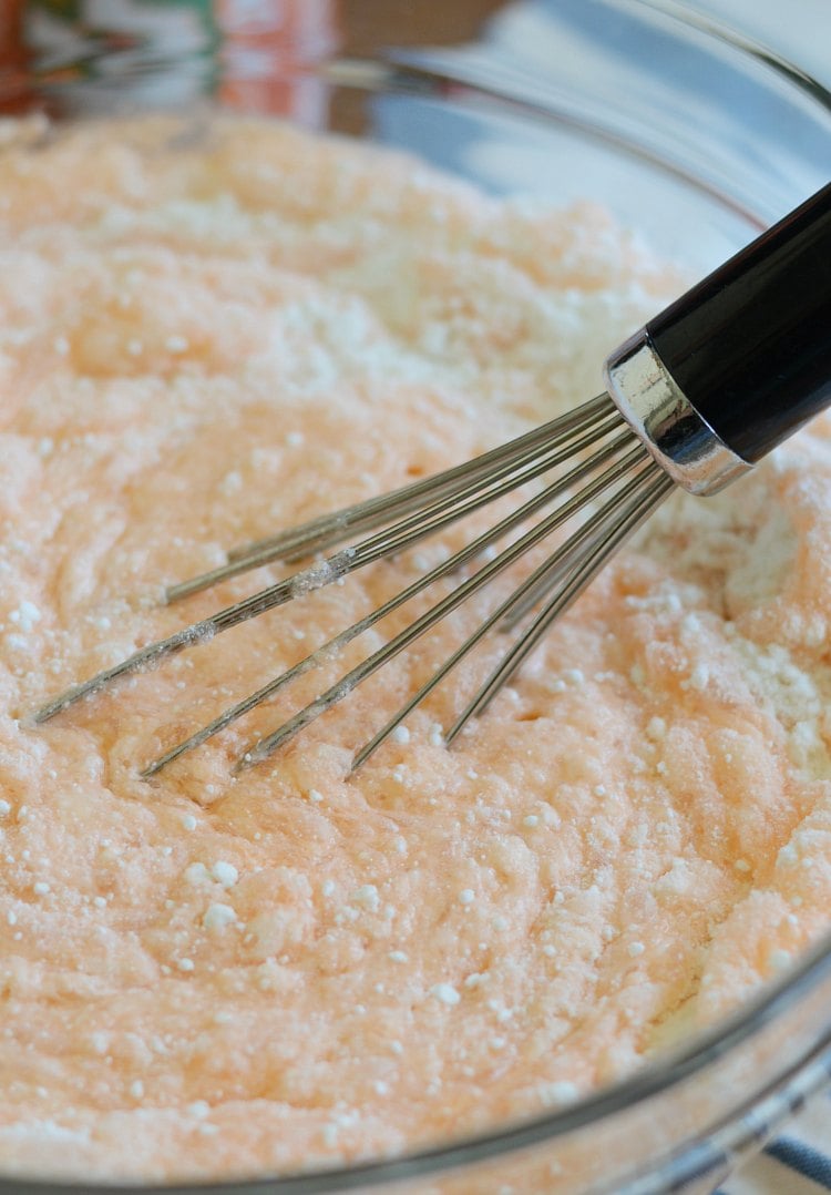 white cake mix and orange crush soda pop