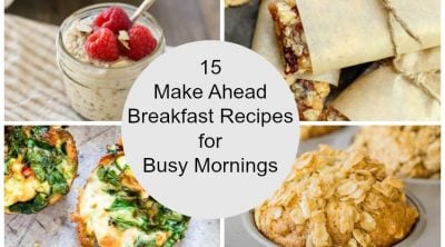 collage of make ahead grab and go breakfast foods