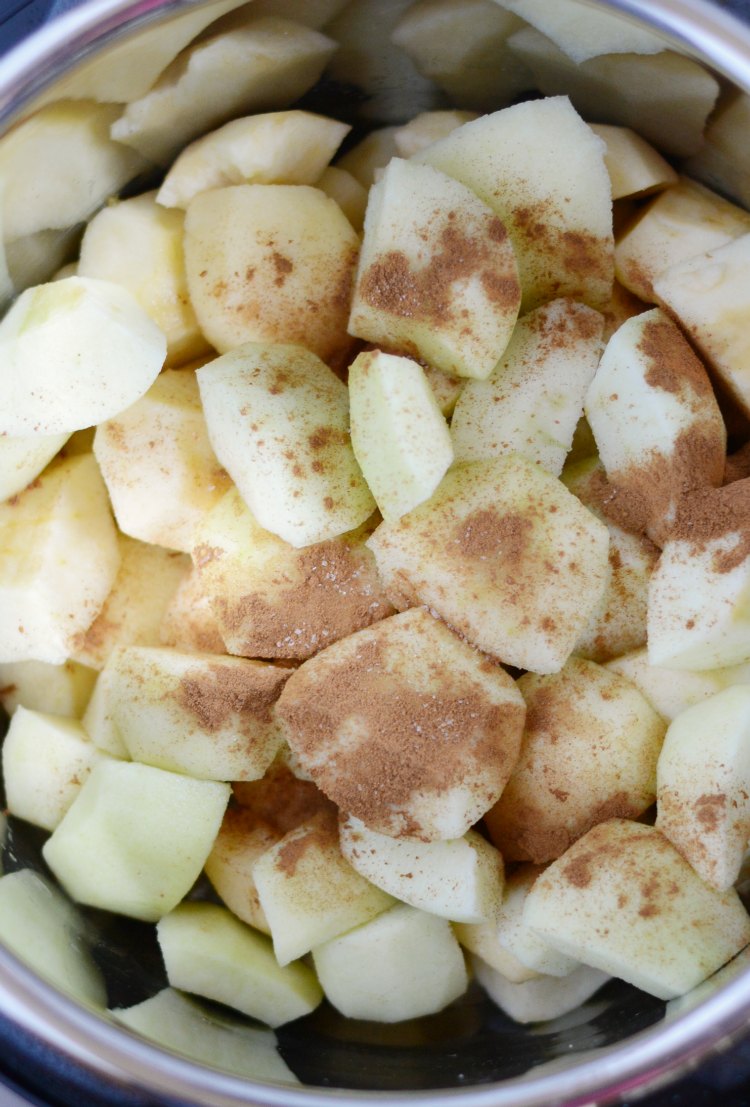 instant pot applesauce with cinnamon in pressure cooker