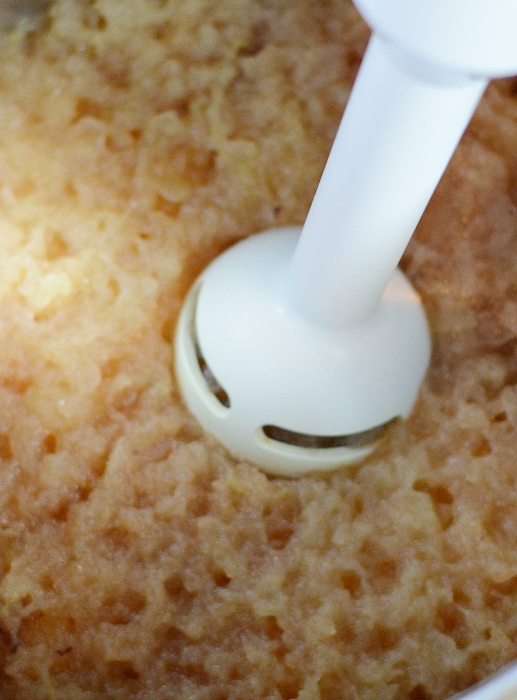 mix instant pot applesauce with immersion blender