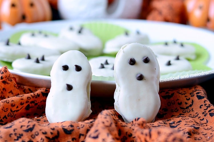 no bake easy Halloween ghost cookies