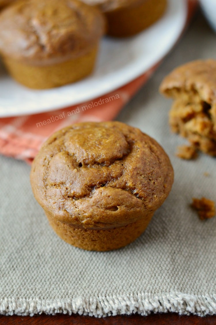 homemade pumpkin muffins from scratch plated