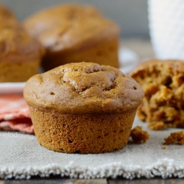 the best easy pumpkin muffins on a plate