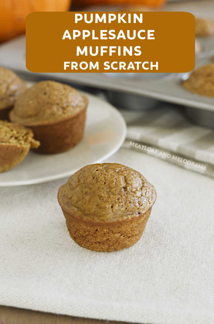 Make the Best Easy Pumpkin Muffins with applesauce and a hint of spice from scratch in just one bowl with this simple recipe!  via @meamel