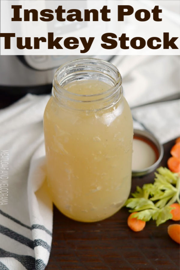 Instant Pot Turkey stock (bone broth) made from leftover Thanksgiving turkey carcass