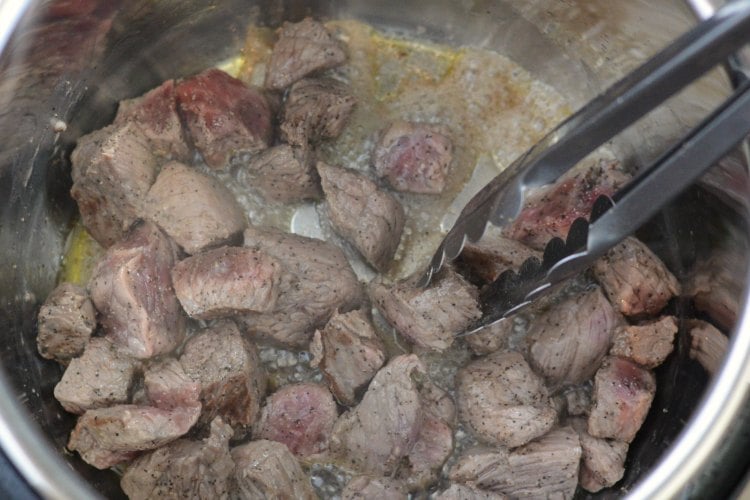 brown stew beef in instant pot