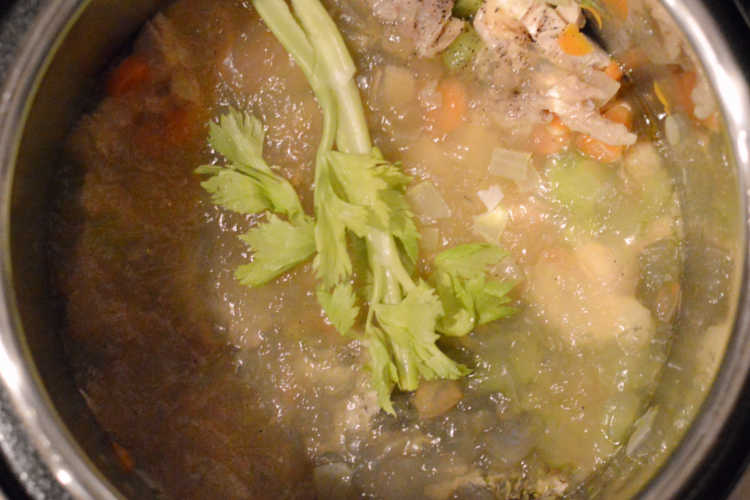 instant pot turkey soup from turkey stock