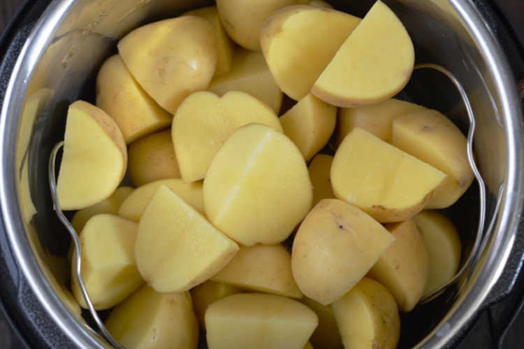 cut potatoes in instant pot
