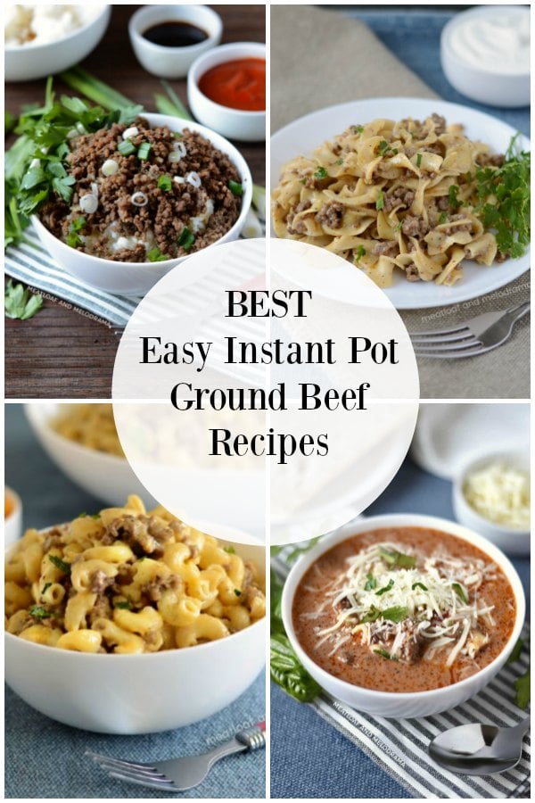 easy instant pot ground beef recipes collage