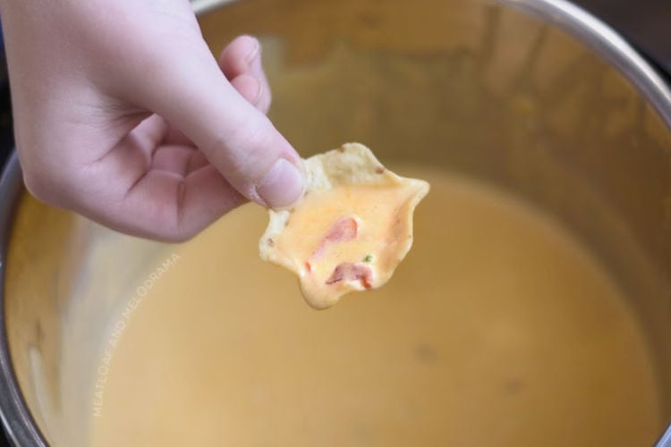 queso dip with tostitos chip