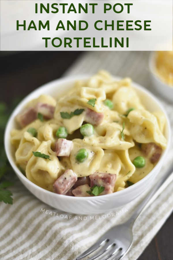 Instant Pot Ham and Cheese Tortellini recipe with leftover ham