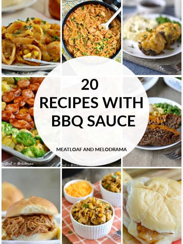 collage of recipes using bbq sauce