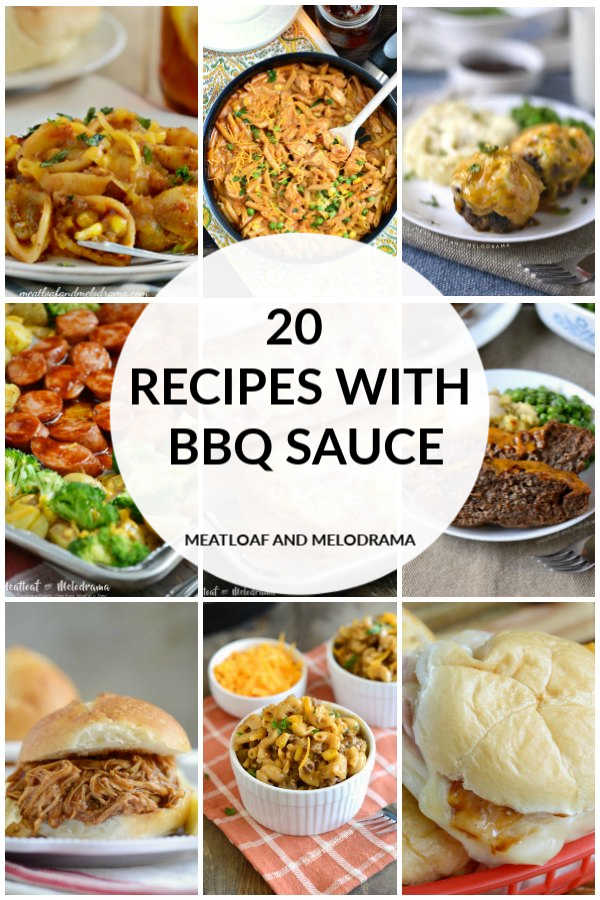 collage of recipes using bbq sauce 