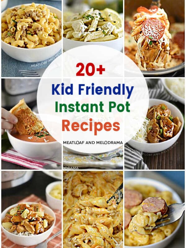 collage of kid friendly instant pot recipes