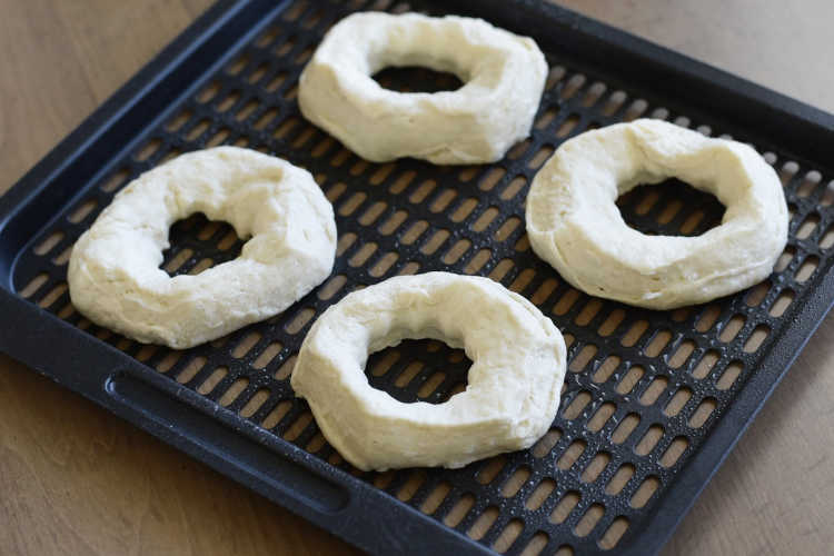 biscuit dough donuts on vortex plus 