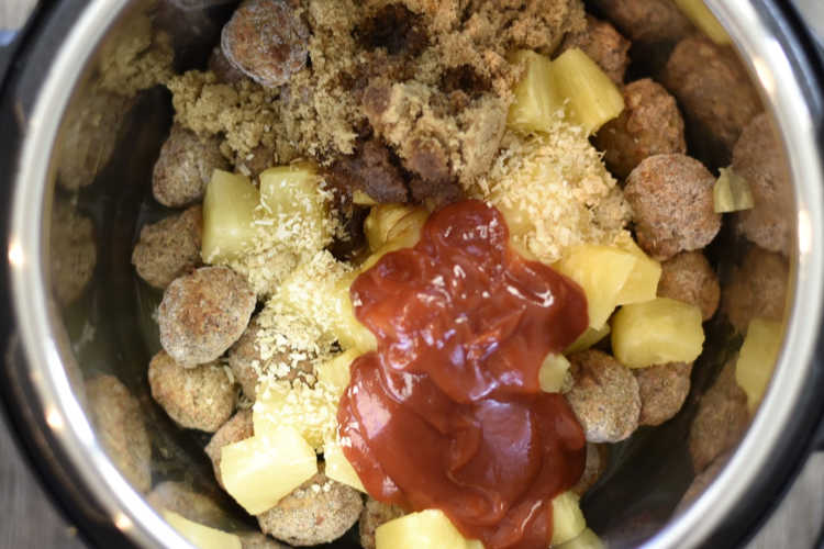 frozen meatballs with pineapple in the instant pot