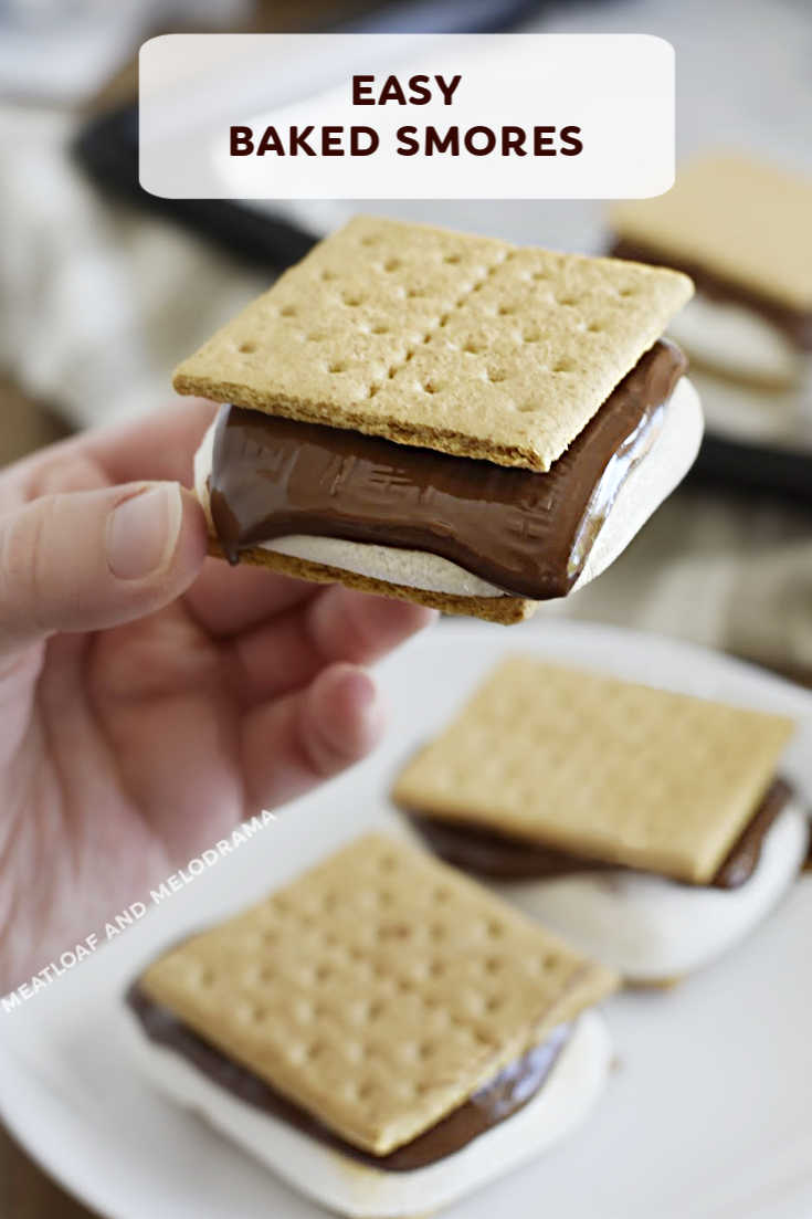Make Easy Baked S'mores in the oven or air fryer with just 3 simple ingredients. This super easy summer dessert is ready in just a few minutes! via @meamel
