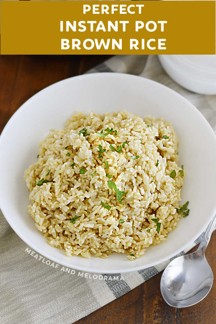Make perfect Instant Pot Brown Rice every time with this easy recipe for cooking tender, flavorful whole grain rice in your electric pressure cooker.  via @meamel