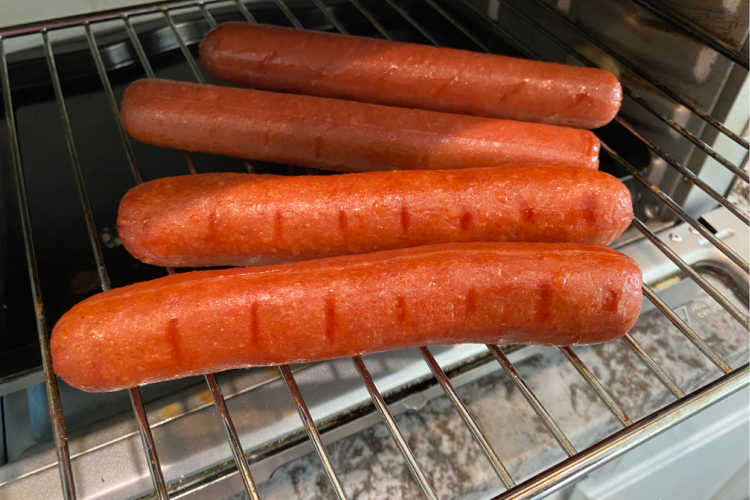 cooked hot dogs in air fryer