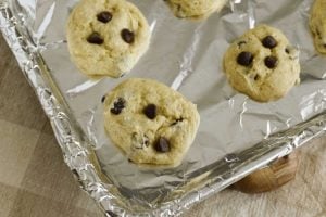 baked cookies on cookie sheet