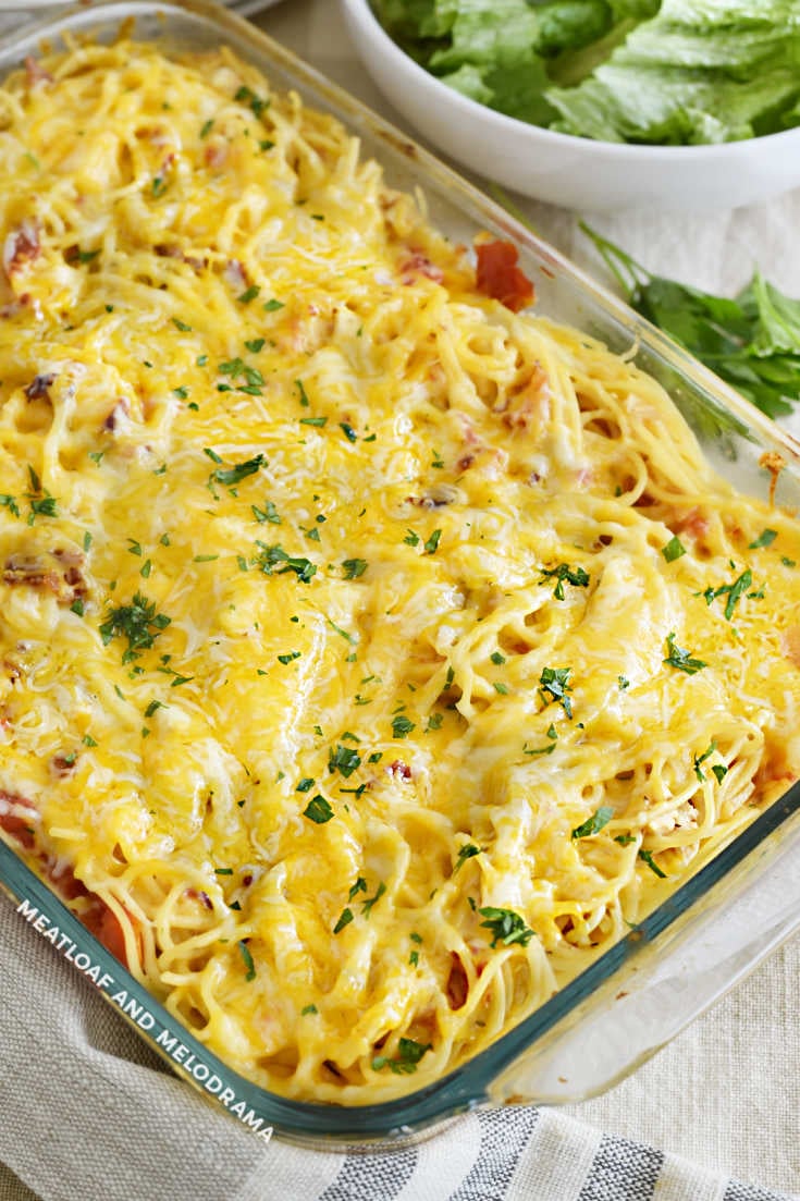Cheesy Chicken Spaghetti - Meatloaf and Melodrama
