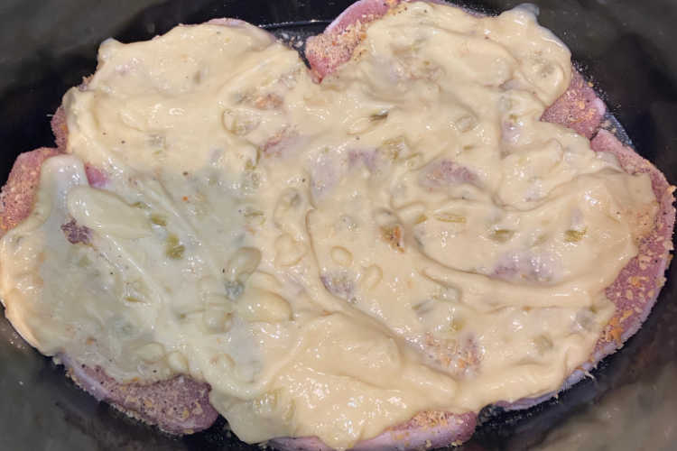 pork chops with cream of celery soup in slow cooker