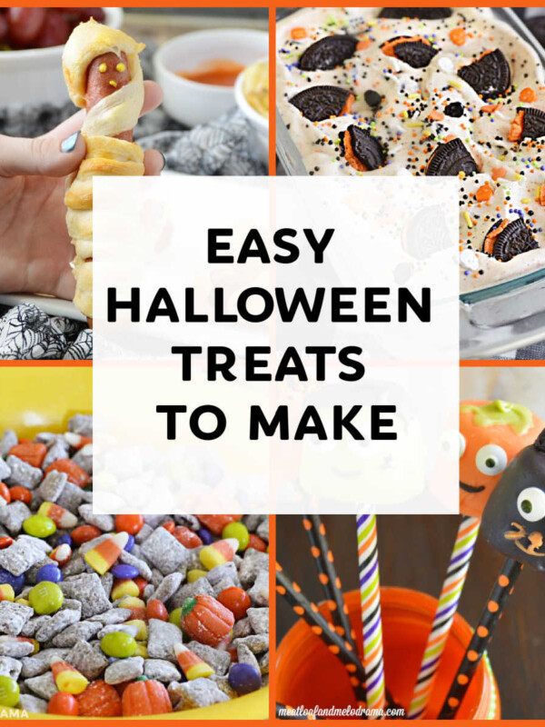 collage of homemade halloween treats